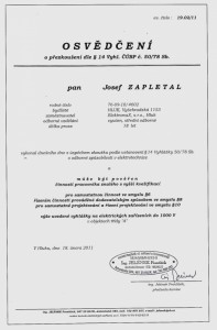 Školení vyhlášky č. 50/1978 Sb. §10